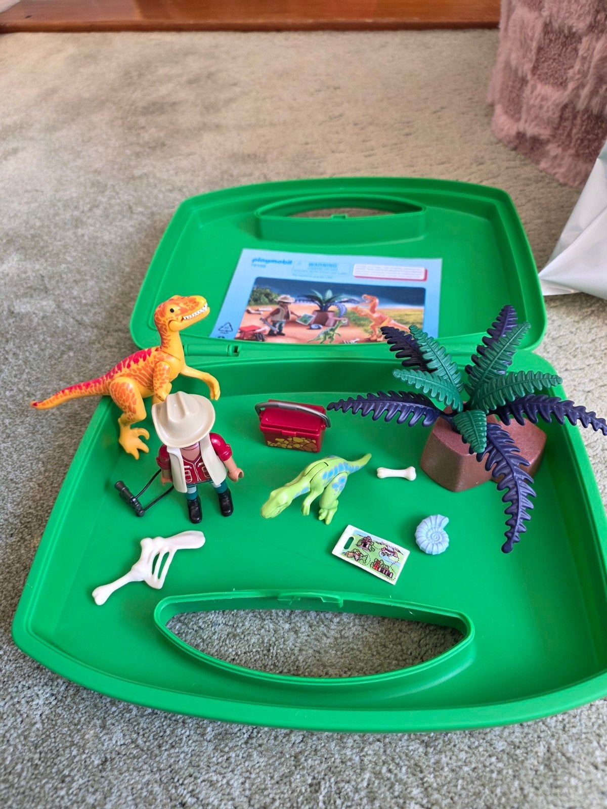 Playmobil Dinosaurus Koffer met Figuren en Accessoires, Ophalen of Verzenden, Zo goed als nieuw, Jongen of Meisje