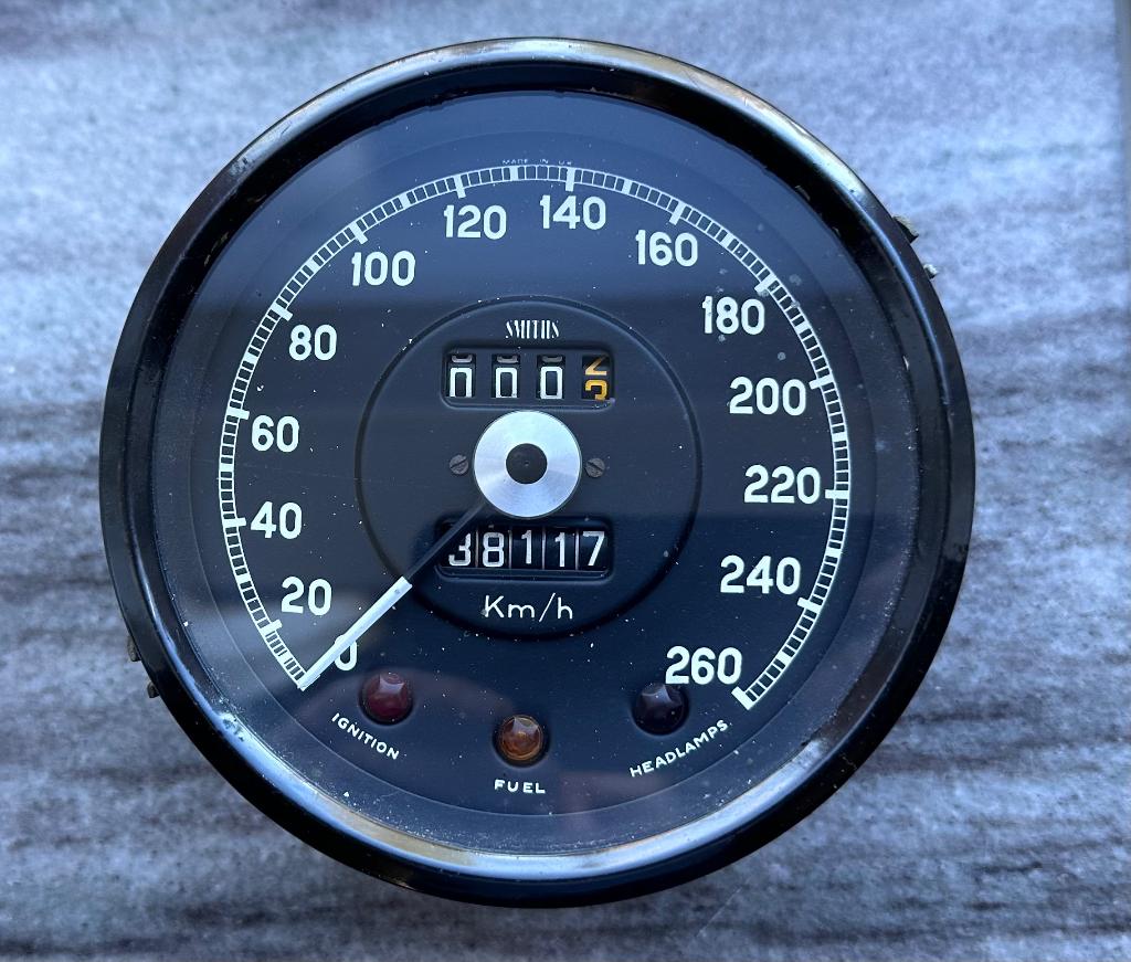 Jaguar E-Typ snelheidsmeter 260 Km/h, Auto-onderdelen, Dashboard en Schakelaars, Ophalen, Gebruikt, Jaguar