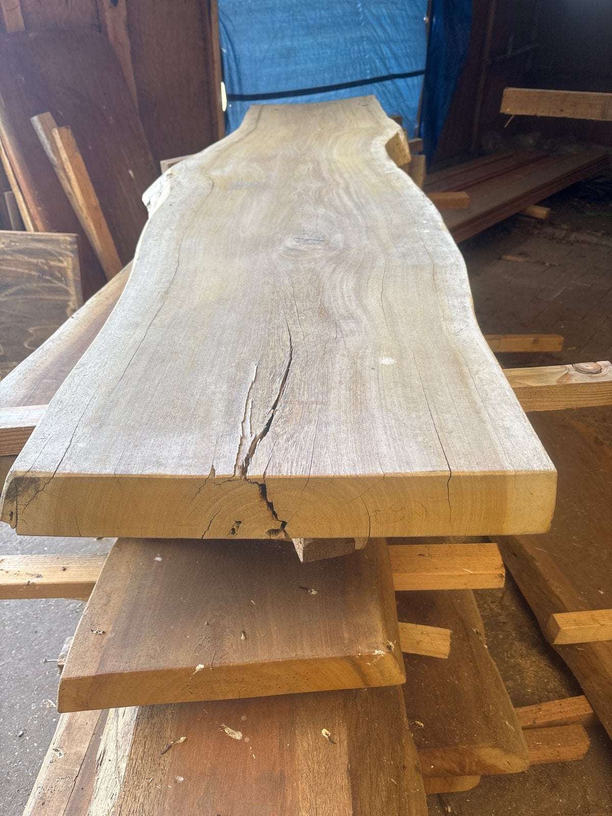 Hardhouten bladen 7 cm dik, Ophalen, Gebruikt, 250 cm of meer, Palen