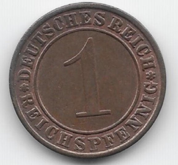 Duitse Rijk 1 reichspfennig 1936 (A) KM# 37, Verzenden, Duitsland, Losse munt