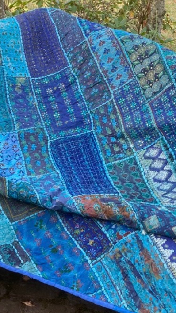 Quilt handgemaakt, Katoen, Overige kleuren, Woondeken, Ophalen of Verzenden