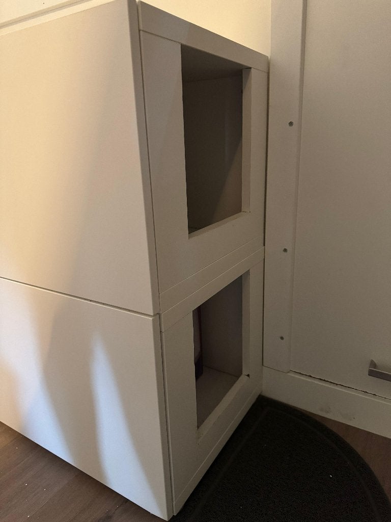 Kattenbak kast 2 stuks, Ophalen, Gebruikt, Gesloten