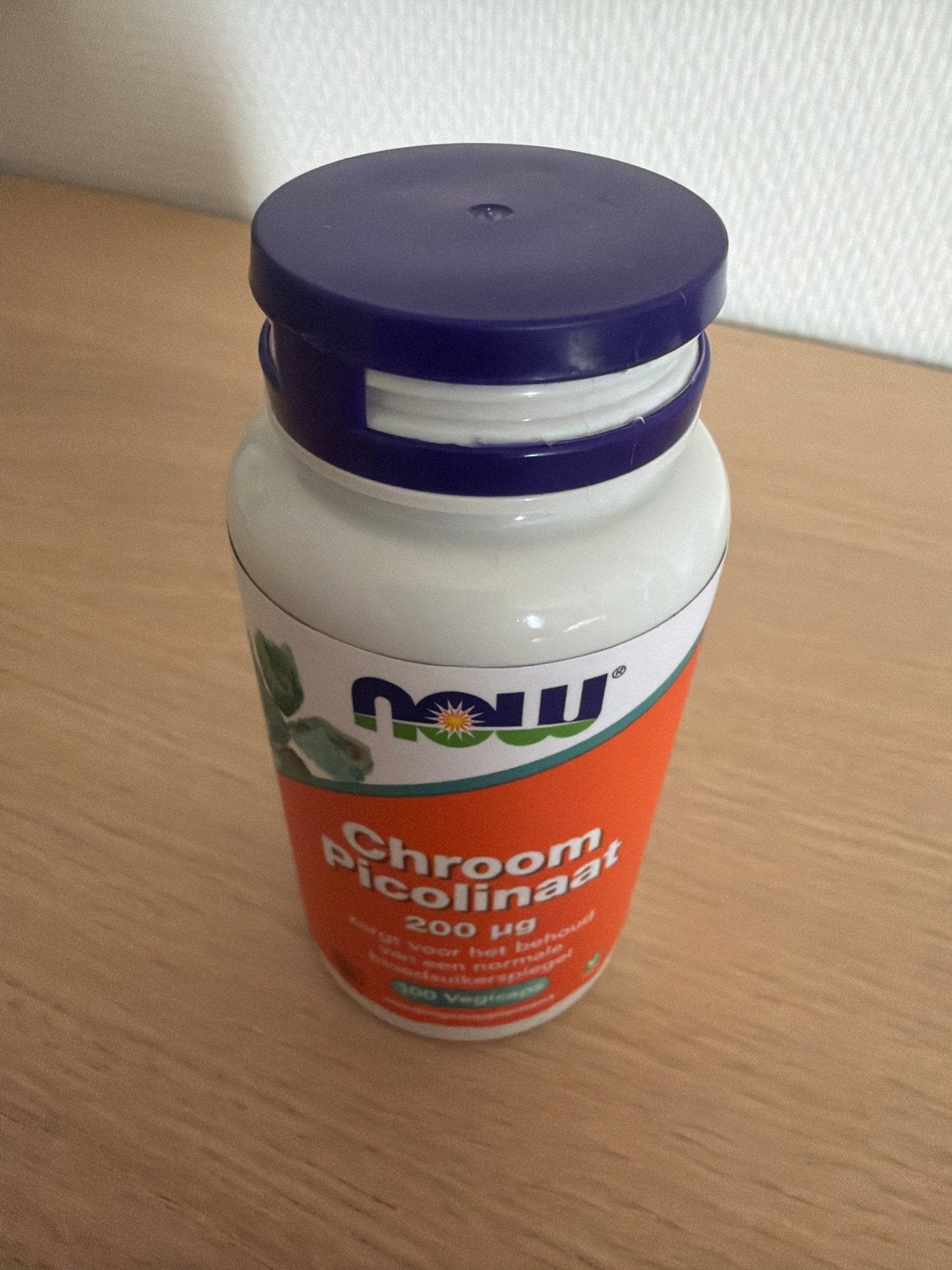 NOW Chroom Picolinaat 200 µg - 100 Vegicaps, Ophalen of Verzenden, Nieuw, Poeder of Drank