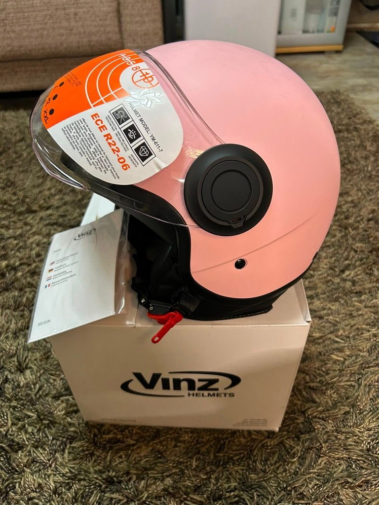roze scooterhelm van VINZ in maat XS, Fietsen en Brommers, Brommerhelmen, Ophalen, Nieuw, Extra small of kleiner, Vinz Helmets