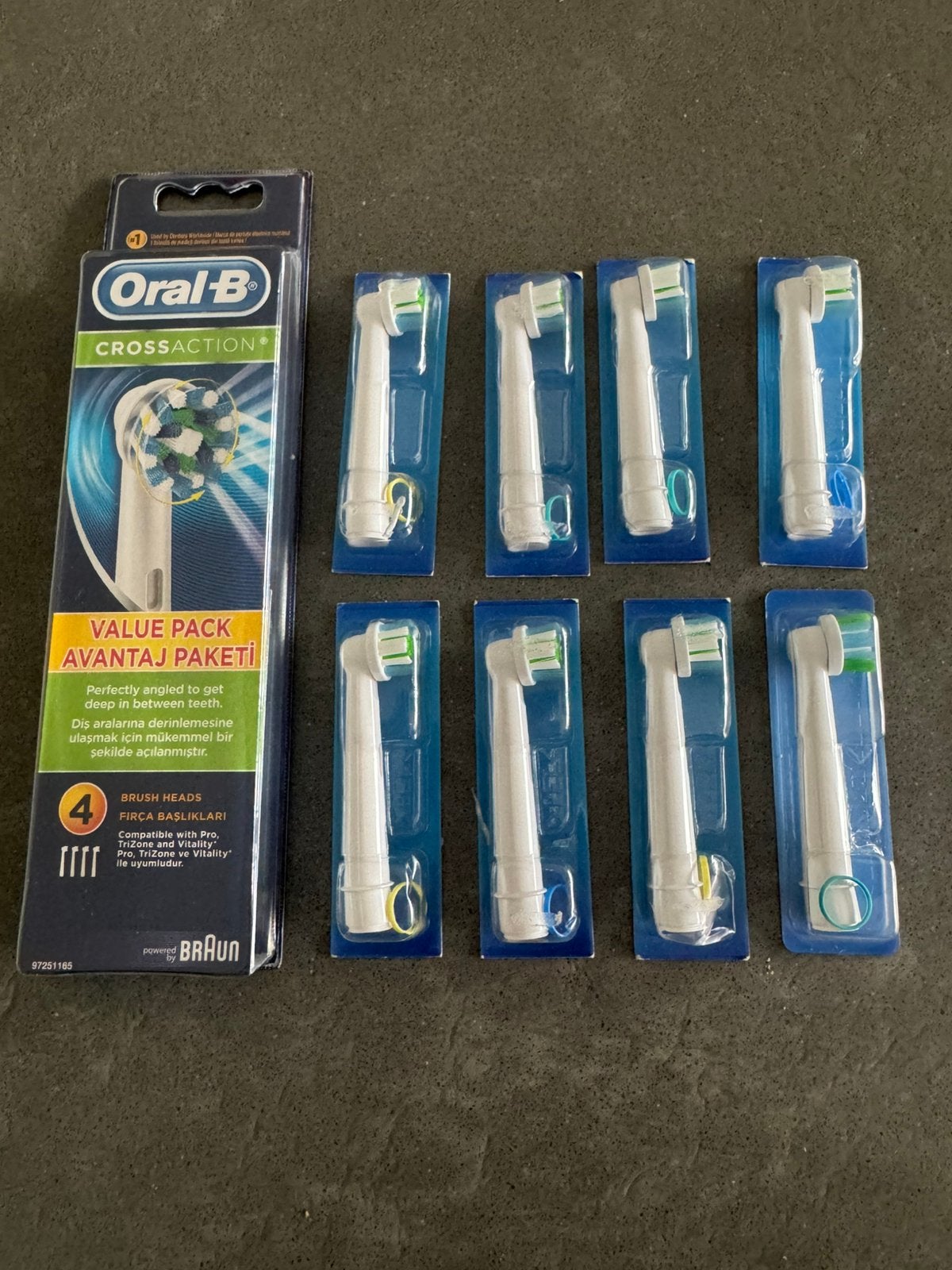 Oral-B CROSSACTION opzetborstels (EB50-4), Ophalen of Verzenden, Nieuw, Mondverzorging