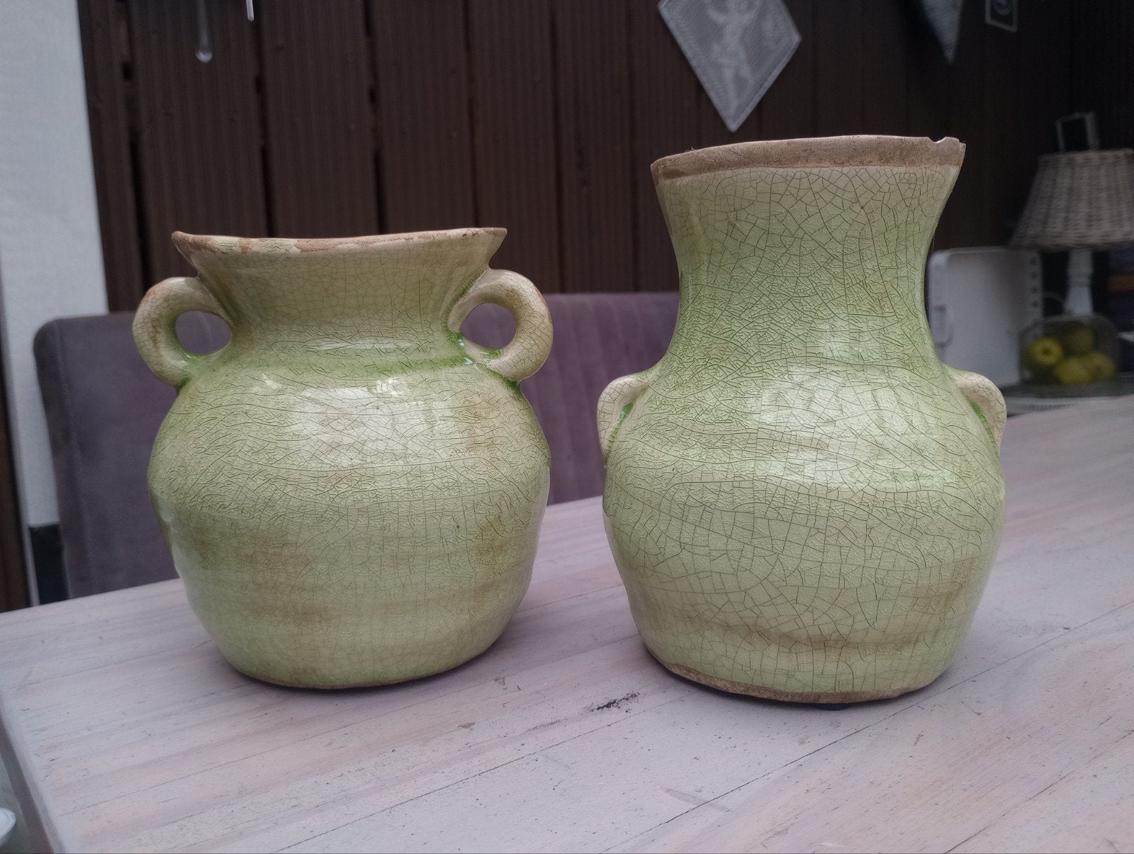 Licht groene vazen, Ophalen, Overige kleuren, Glas, Minder dan 50 cm