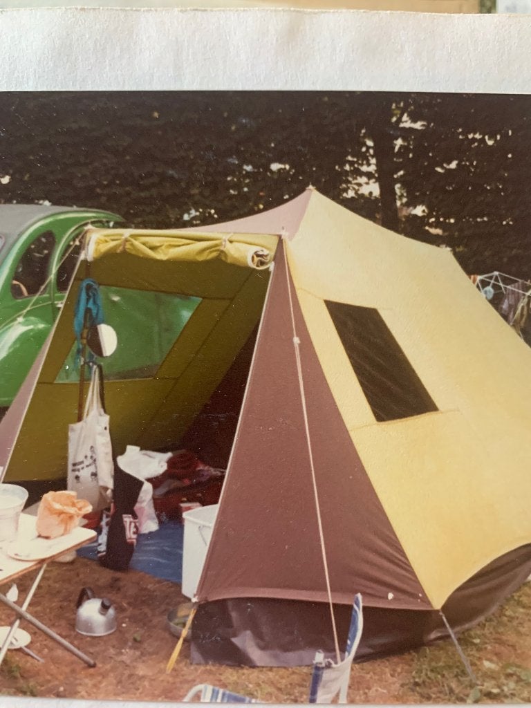 Katoenen tent 3 persoons, Caravans en Kamperen, Ophalen, Zo goed als nieuw, Tot en met 3