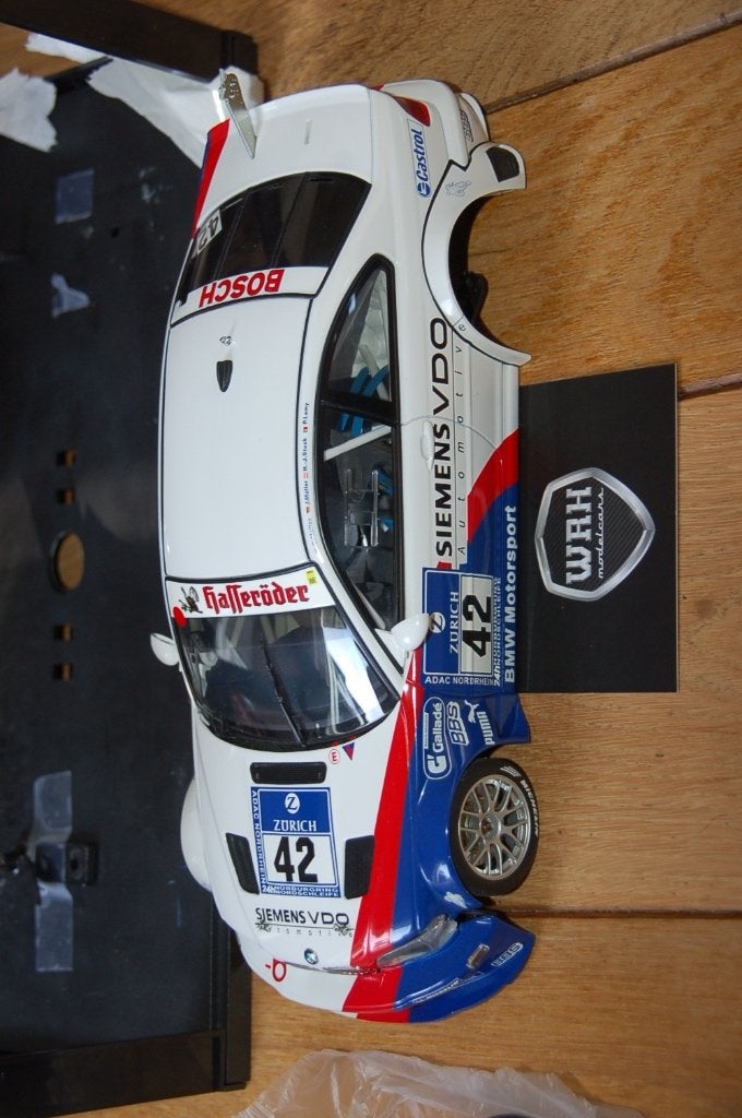1:18 BMW M3 E46 GTR #42 Autoart 80445 SCHADE ZIE INFO WRH, Hobby en Vrije tijd, Verzenden, Gebruikt, Auto, Autoart