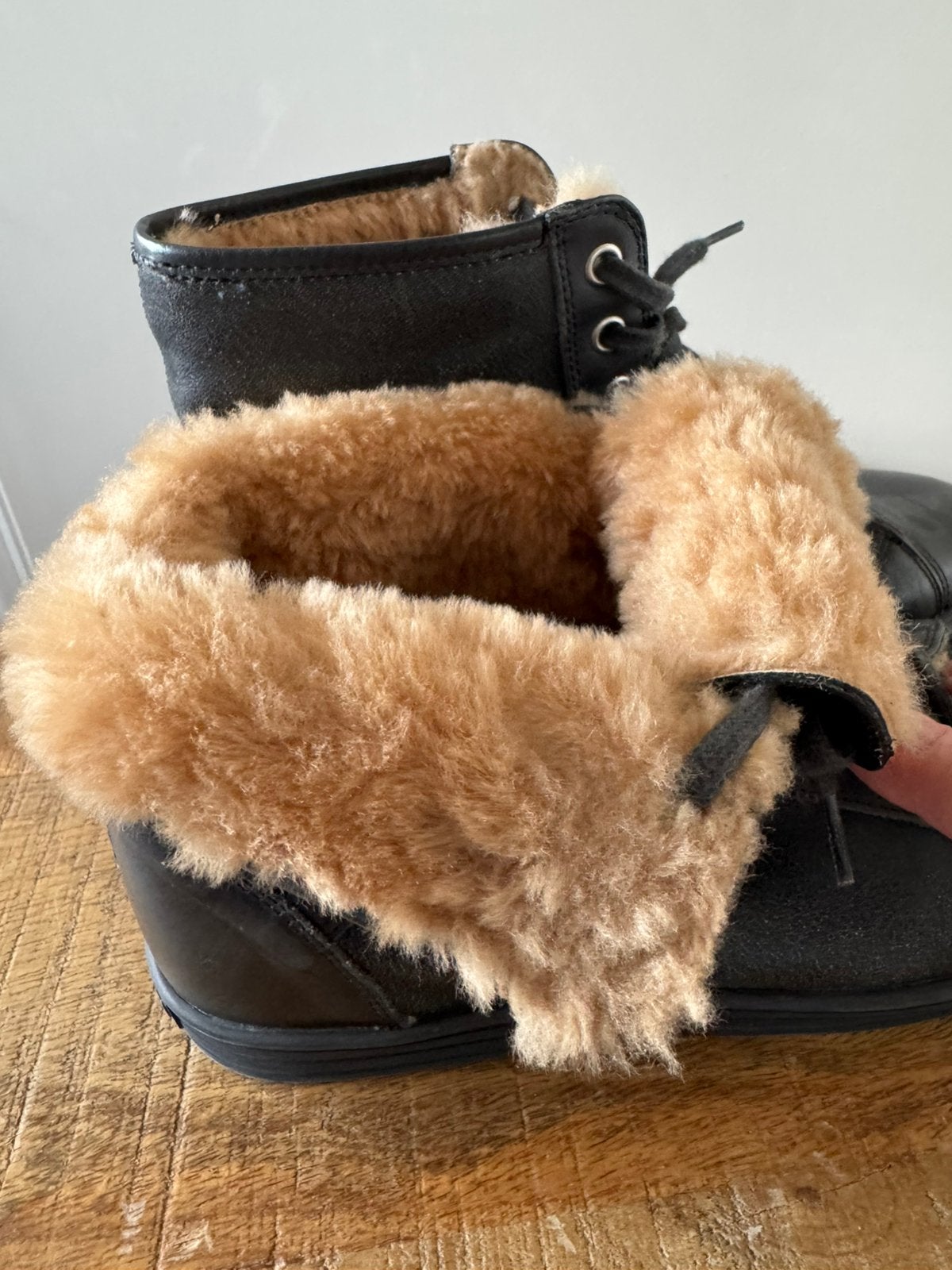 *Hogan Rebel* Zeer nette met fake furr bont enkelboots mt 39, Verzenden, Zo goed als nieuw, Schoenen met lage hakken