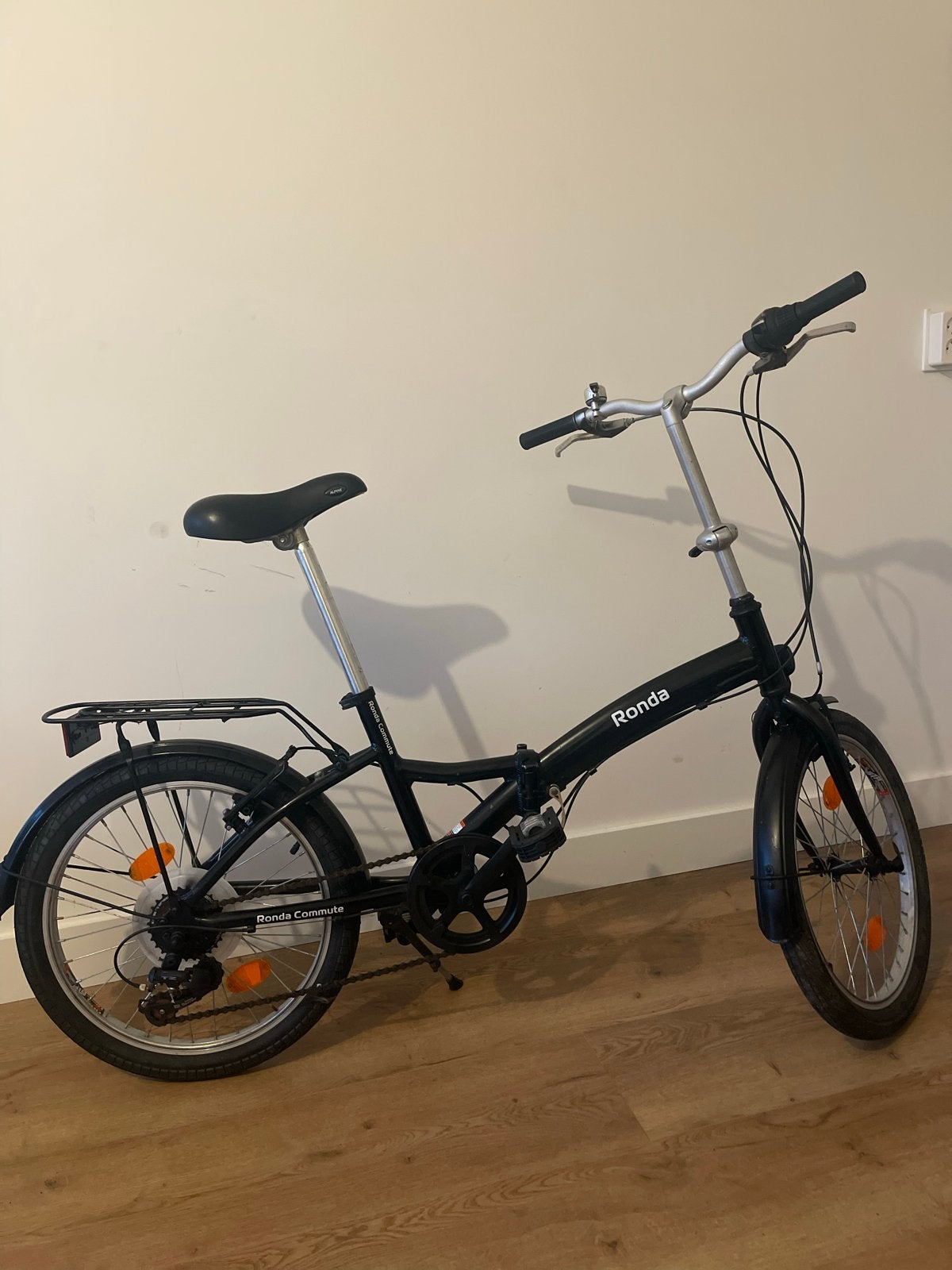 Ronda Commute Opvouwbare Fiets - Zwart, 6 Versnellingen, Overige merken, 20 inch of meer, Velgrem, Versnellingen