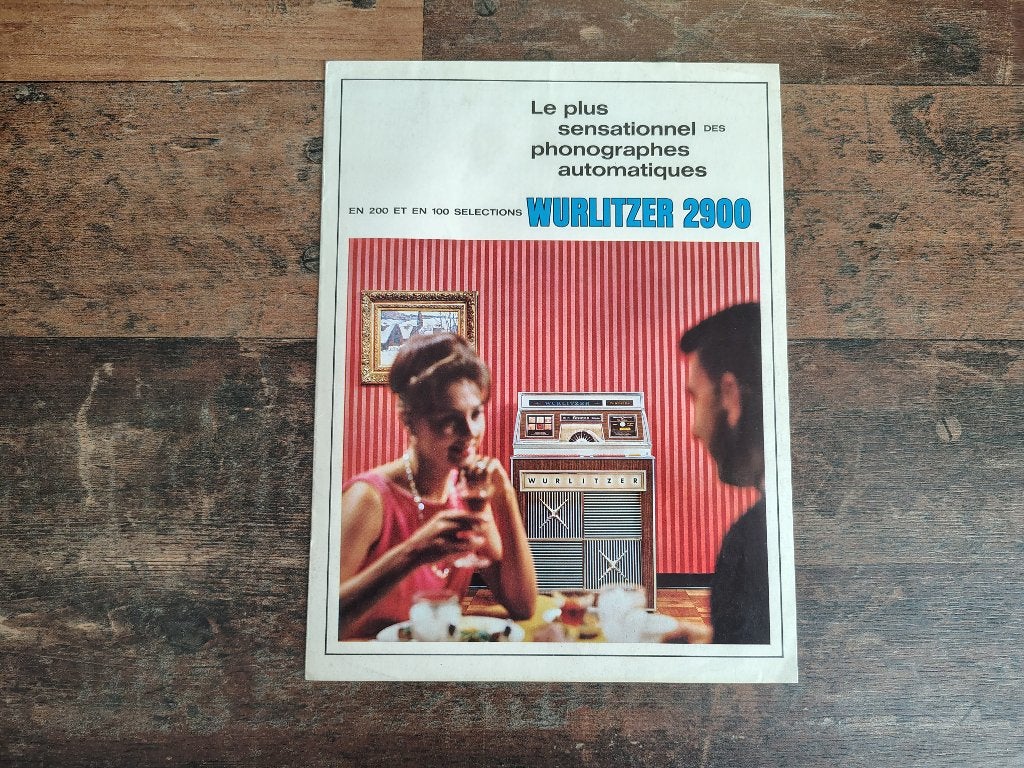 Folder: Wurlitzer 2900 (1965) jukebox, Verzenden, Gebruikt, 1970 tot heden, Overige merken