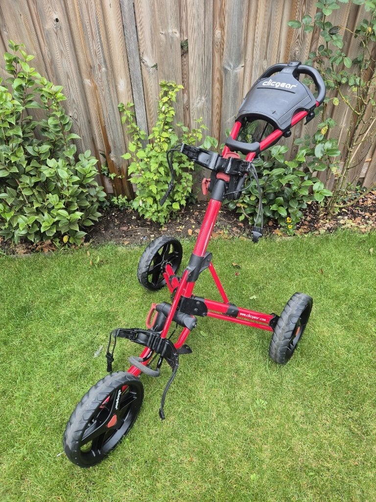 Rode Clicgear 3.0 golftrolley 3 wiel €130,-, Sport en Fitness, Ophalen of Verzenden, Zo goed als nieuw, Golfkar