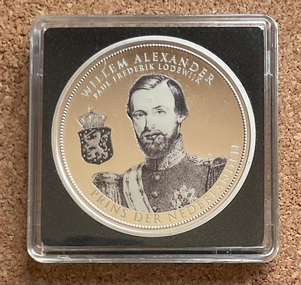 Penning - WILLEM ALEXANDER PAUL FREDERIK LODEWIJK 1817-1890, Postzegels en Munten, Ophalen of Verzenden, Overige materialen, Nederland