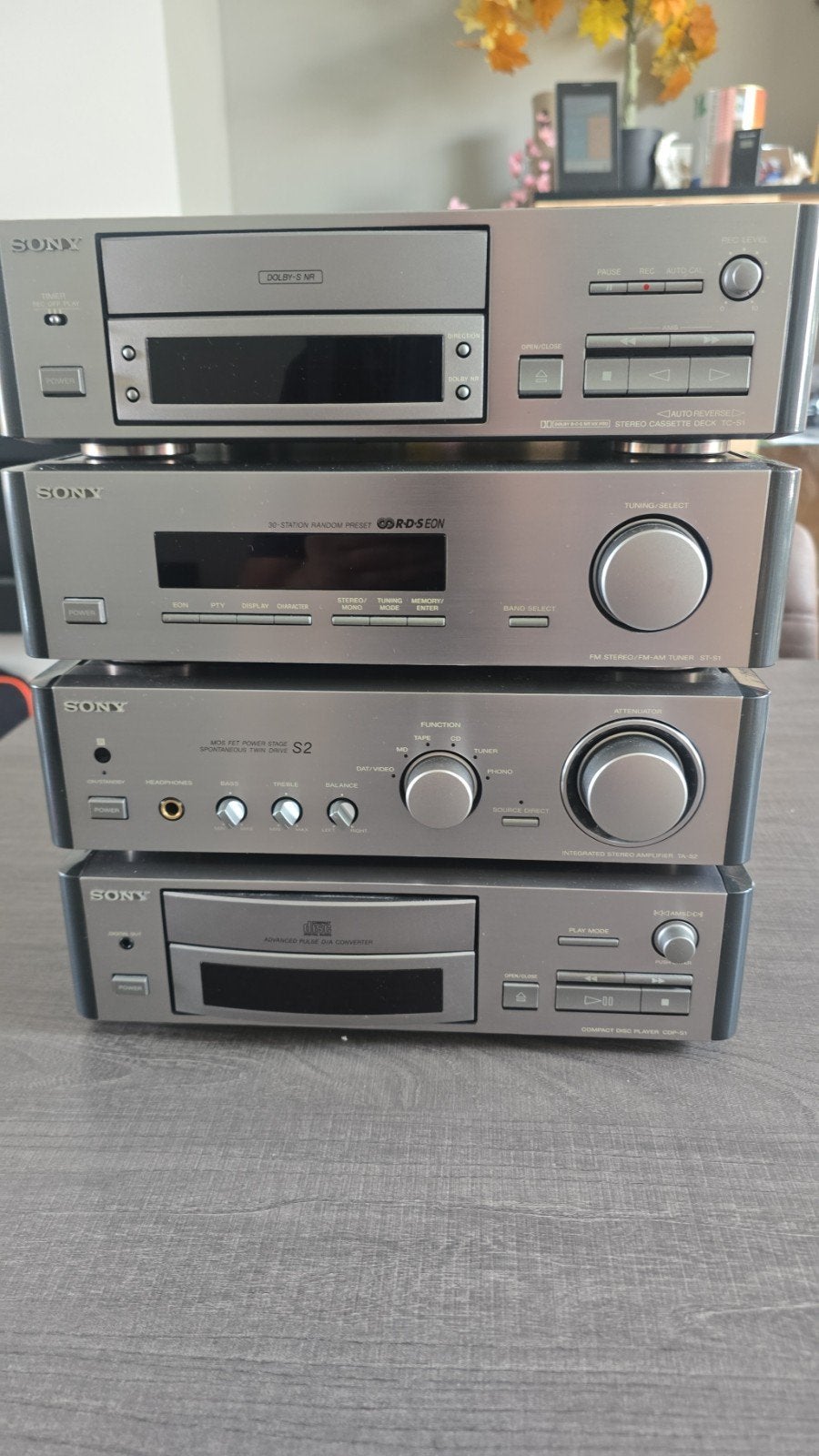 Sony Hifi Set: Cassettedeck, CD-speler, Tuner, Versterker, Ophalen of Verzenden