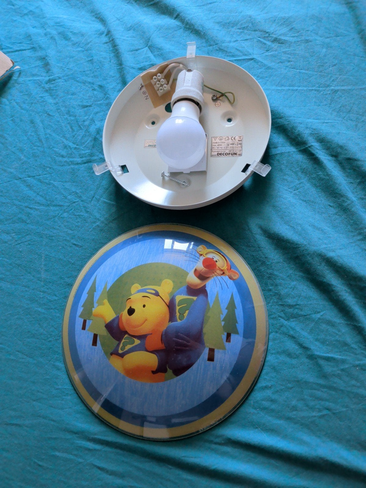 Winnie the Pooh plafondlamp, Gebruikt, Ophalen of Verzenden, Ophangbaar, Meerkleurig