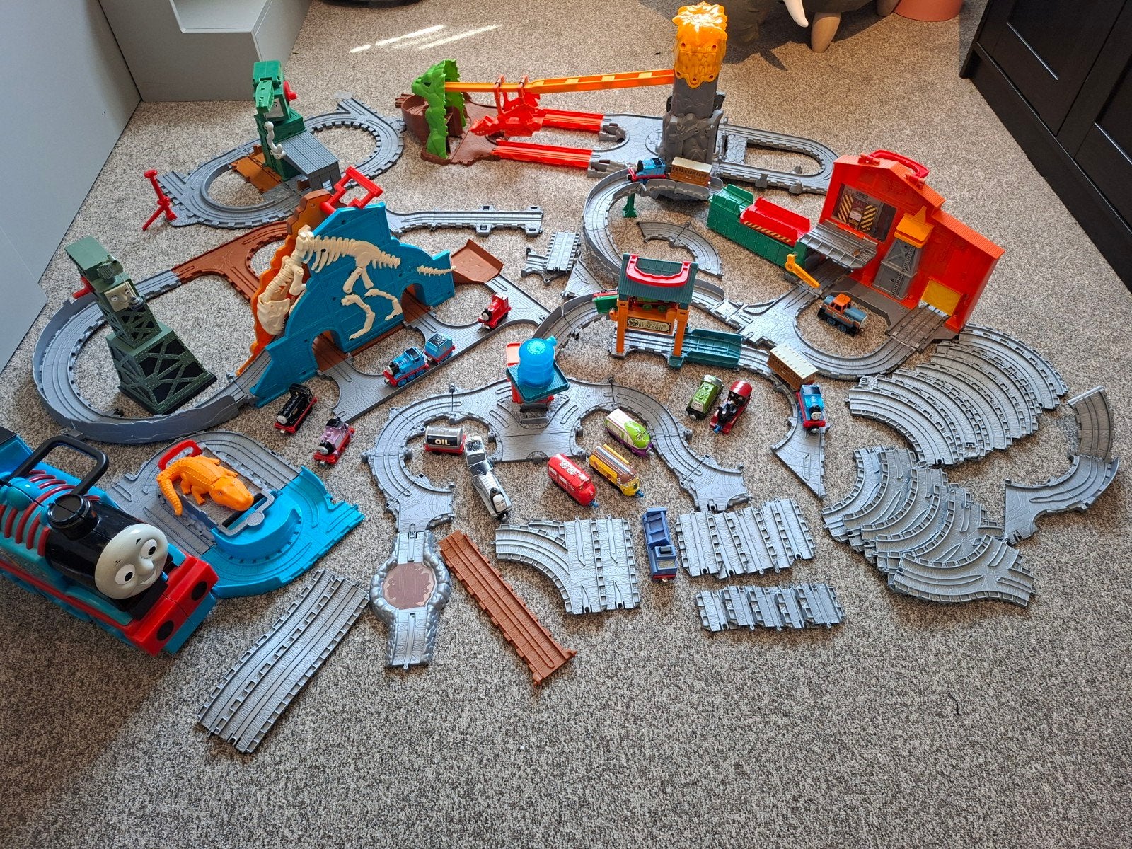 Grote Thomas de Trein collectie met diverse banen en treinen, Ophalen of Verzenden, Gebruikt