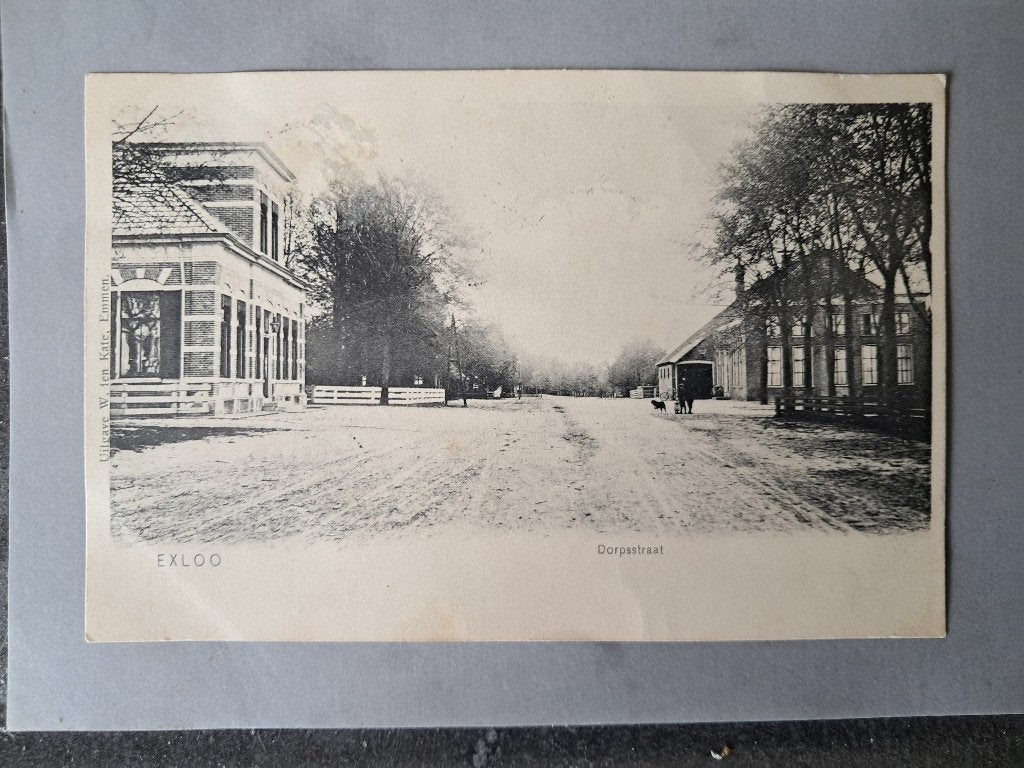 Exloo - Dorpsstraat (1905, Rustig straatbeeld), Verzenden, Voor 1920, Gelopen, Drenthe