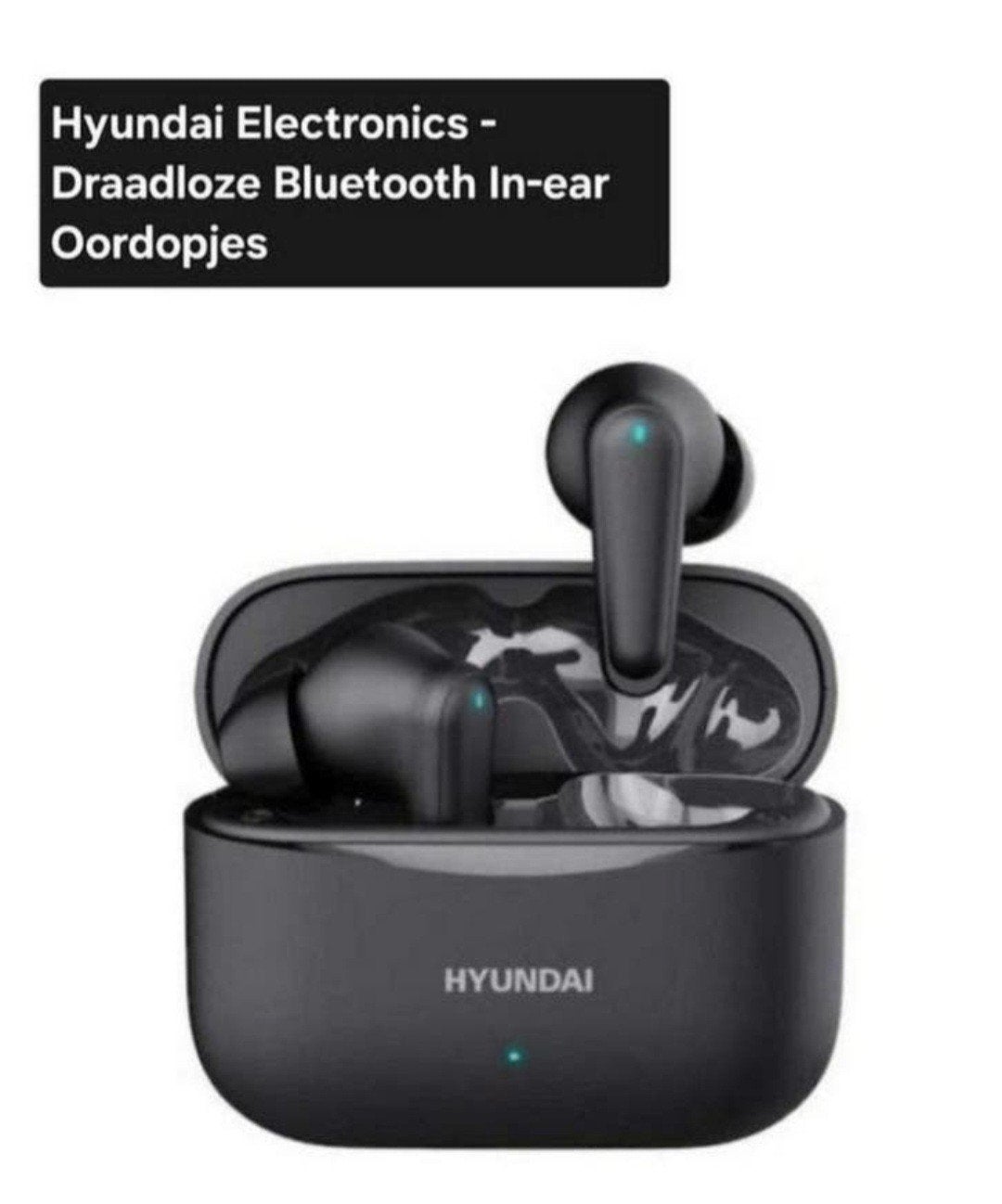 Hyundai Electronics - Draadloze Bluetooth In-ear Oordopjes, Telecommunicatie, Zwart, In gehoorgang (in-ear), Bluetooth, Nieuw