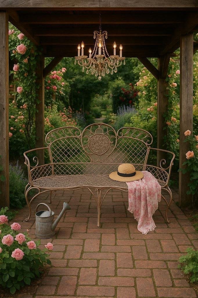 tuinbank rustiek bruin , tuinbank , aanbieding, Tuin en Terras, Ophalen of Verzenden, Atw, Metaal, Atw