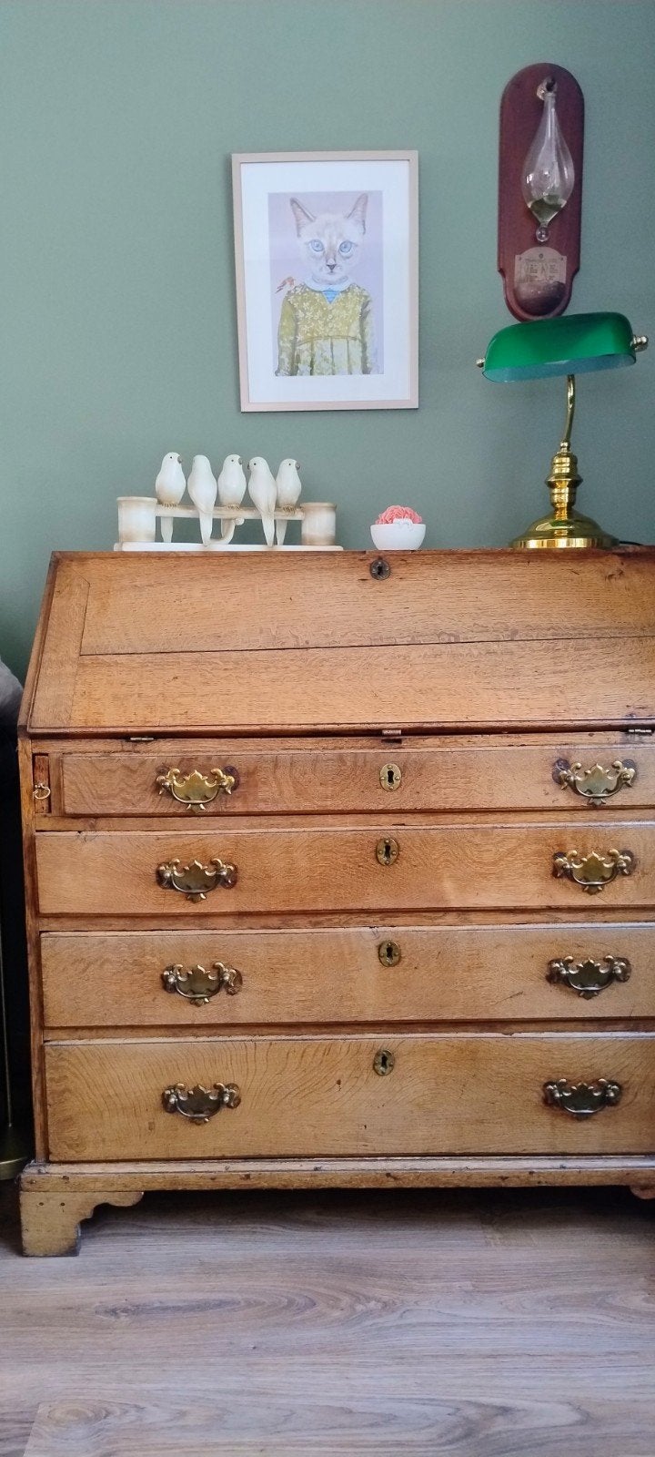 antieke massief eiken secretaire, Antiek en Kunst, Antiek | Woonaccessoires, Ophalen