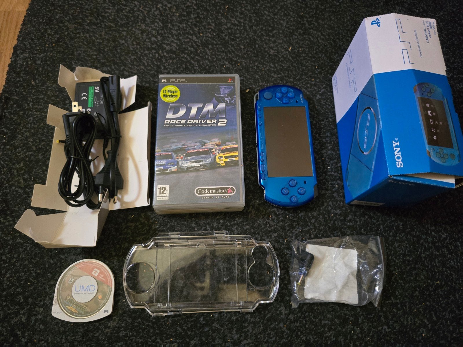 Sony PSP 3000 Carnival Colors Vibrant Blue met games, Met games, Blauw, PSP 3000, Ophalen of Verzenden