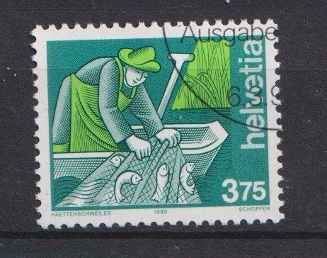 Zwitserland 1990; Beroepen - Michel 1413, gebruikt., Verzenden, Gestempeld