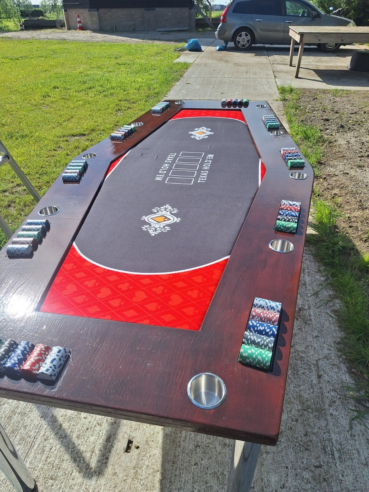Pokertafel nieuw. Compleet met Accessoires, Vijf spelers of meer, Ophalen of Verzenden, Nieuw
