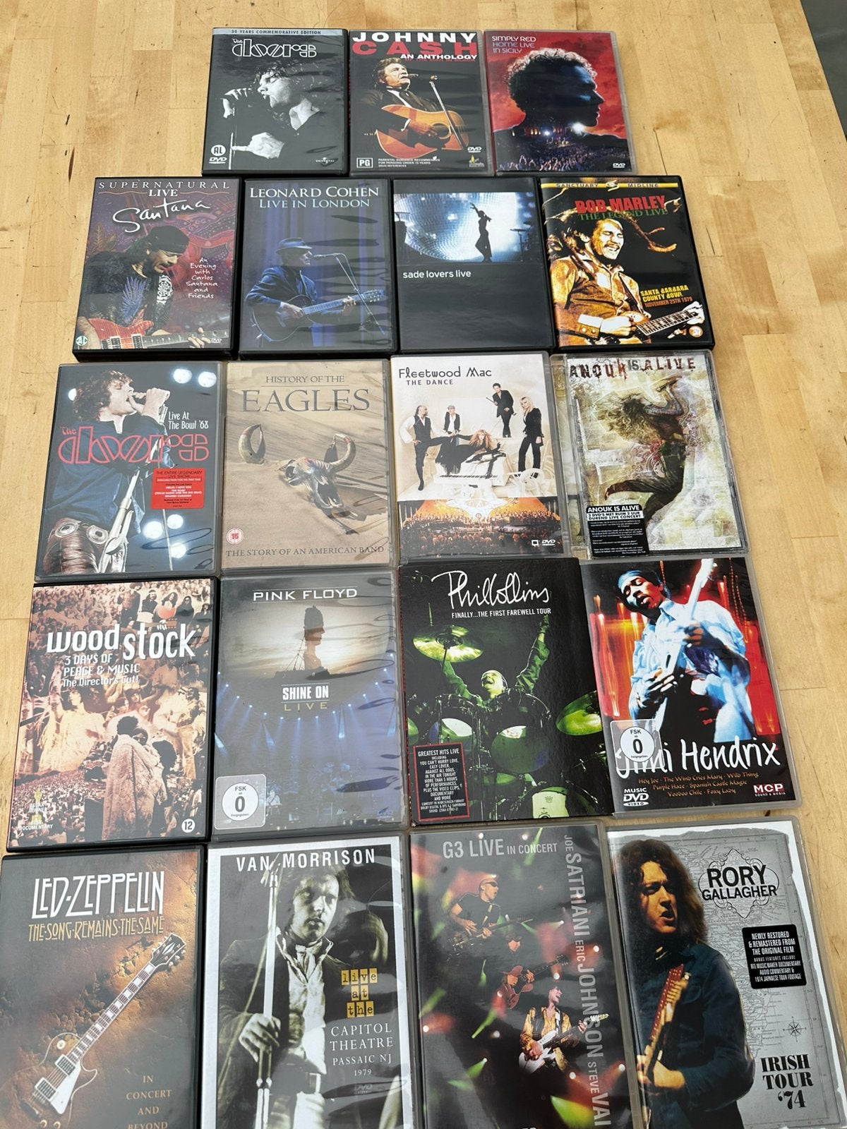 22  DVD Muziekconcerten: Steve Vai, Led Zeppelin, Pink Floyd, Alle leeftijden, Ophalen, Zo goed als nieuw, Concert