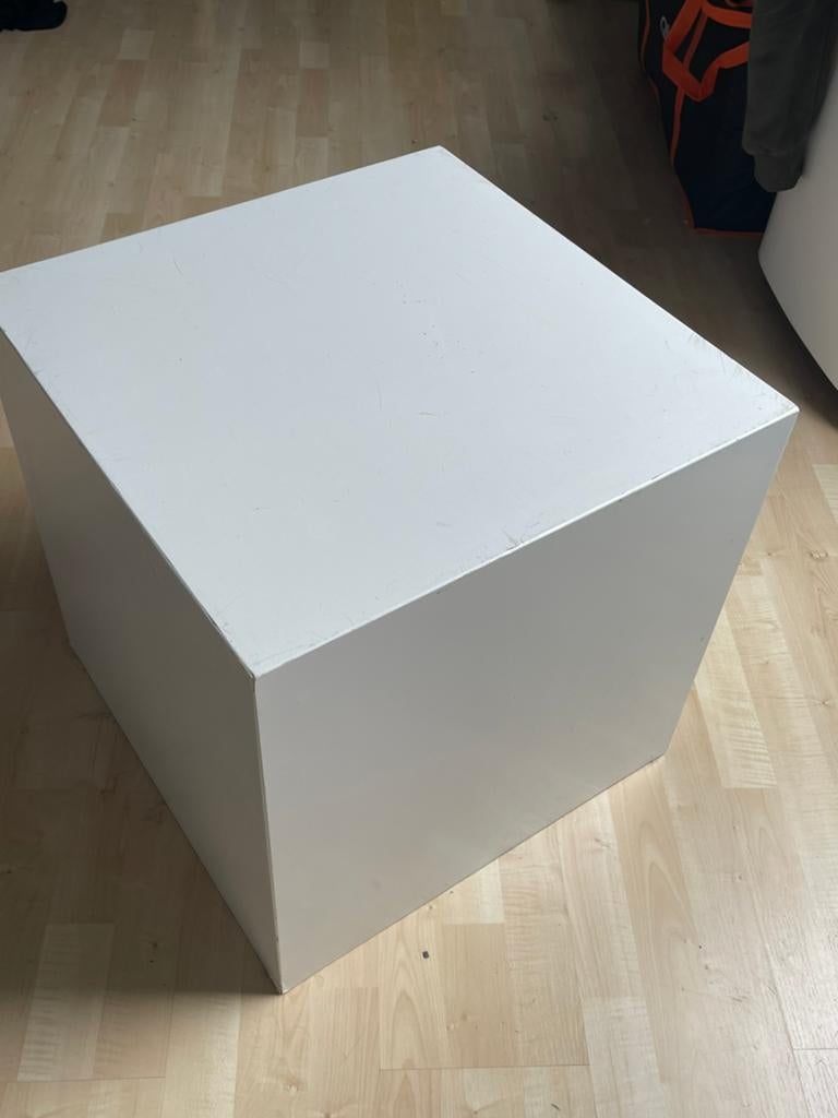 Zelf gemaakte houten kubus, Minder dan 55 cm, Gebruikt, Vierkant, Hout