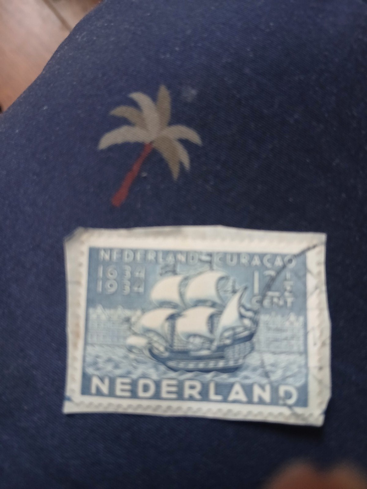 Nederland Curaçao postzegel 1934, 17 cent, schip, Postzegels en Munten, Ophalen of Verzenden, T/m 1940, Gestempeld