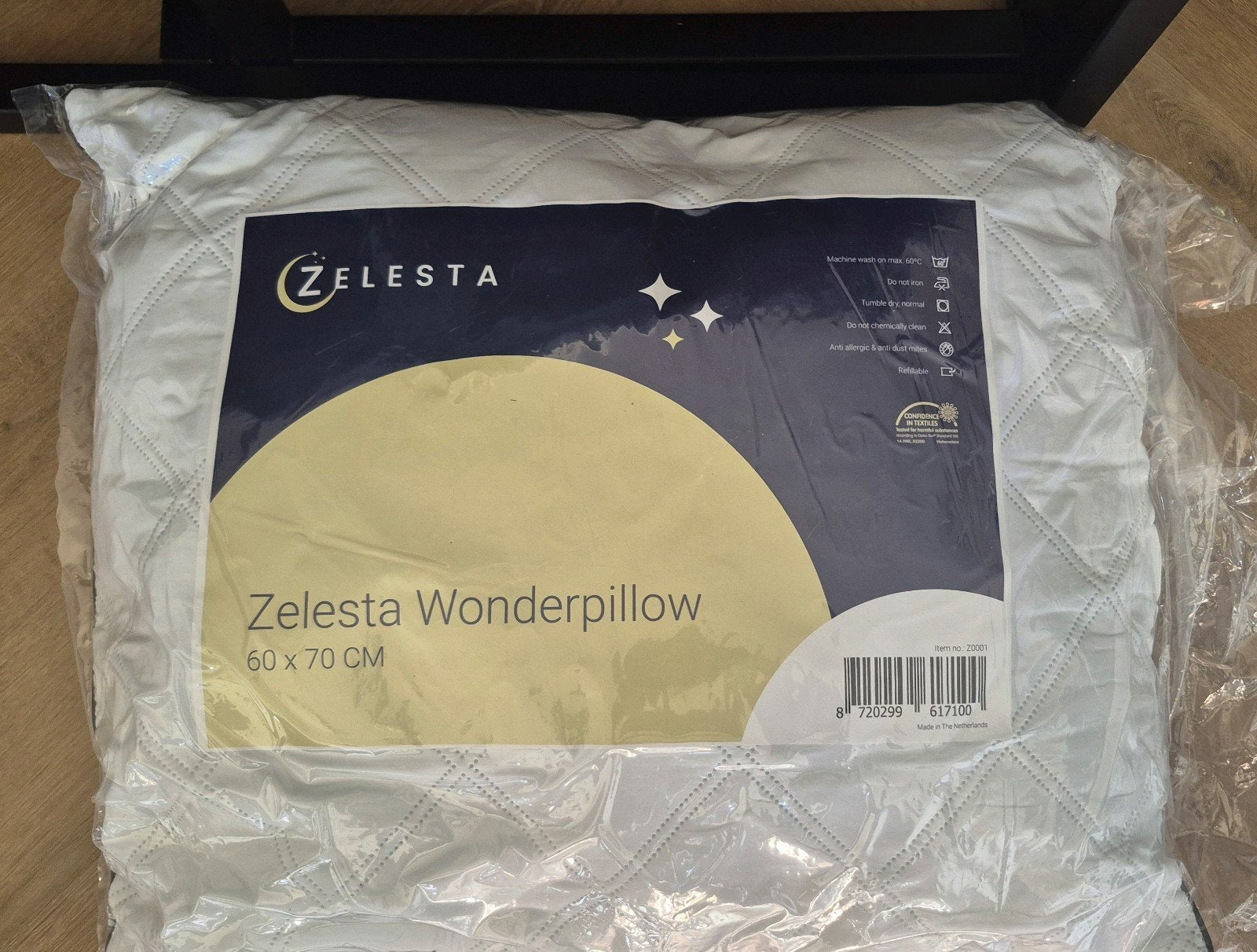 Zelesta Wonderpillow Kussen 60x70 cm - Nieuw, Ophalen, Eenpersoons, Wit, Nieuw