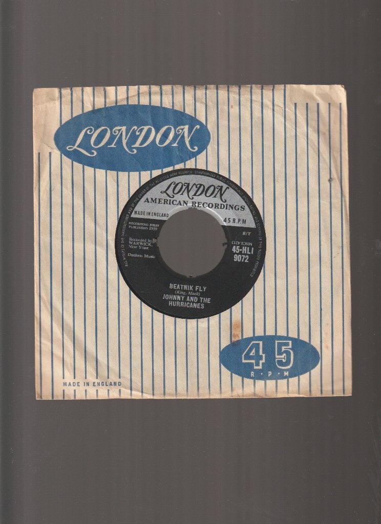 JOHNNY & THE HURRICANES  --  BEATNIK  FLY // ROCK  'N'  ROLL, Verzenden, Originele persing, 7 inch, Zo goed als nieuw