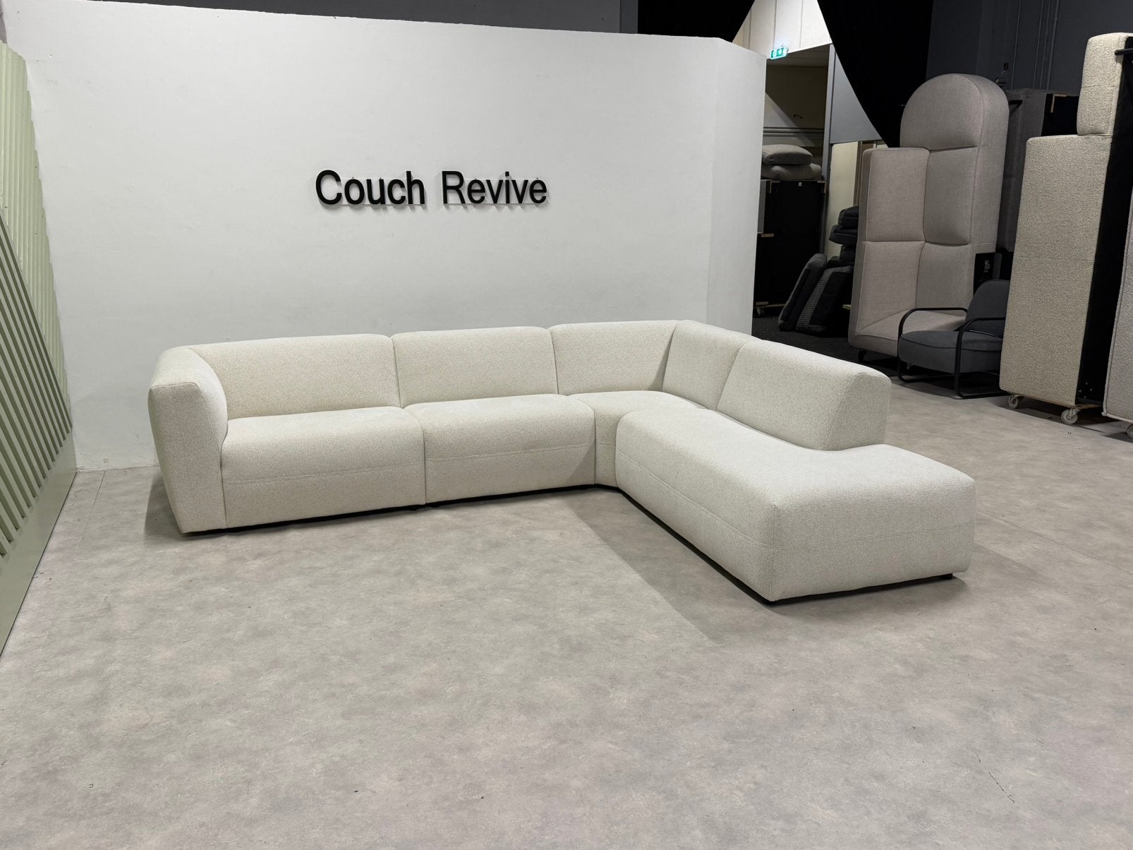 Witte modulaire hoekbank 300 x 250 | GRATIS LEVERING, Huis en Inrichting, Info@couchrevive.nl, -, Couch Revive, Ophalen of Verzenden