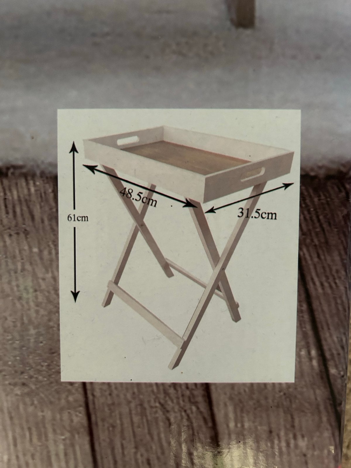 Butler Tray - Opvouwbaar Dienbladtafeltje, Minder dan 55 cm, Nieuw, Ophalen of Verzenden, 60 cm of meer