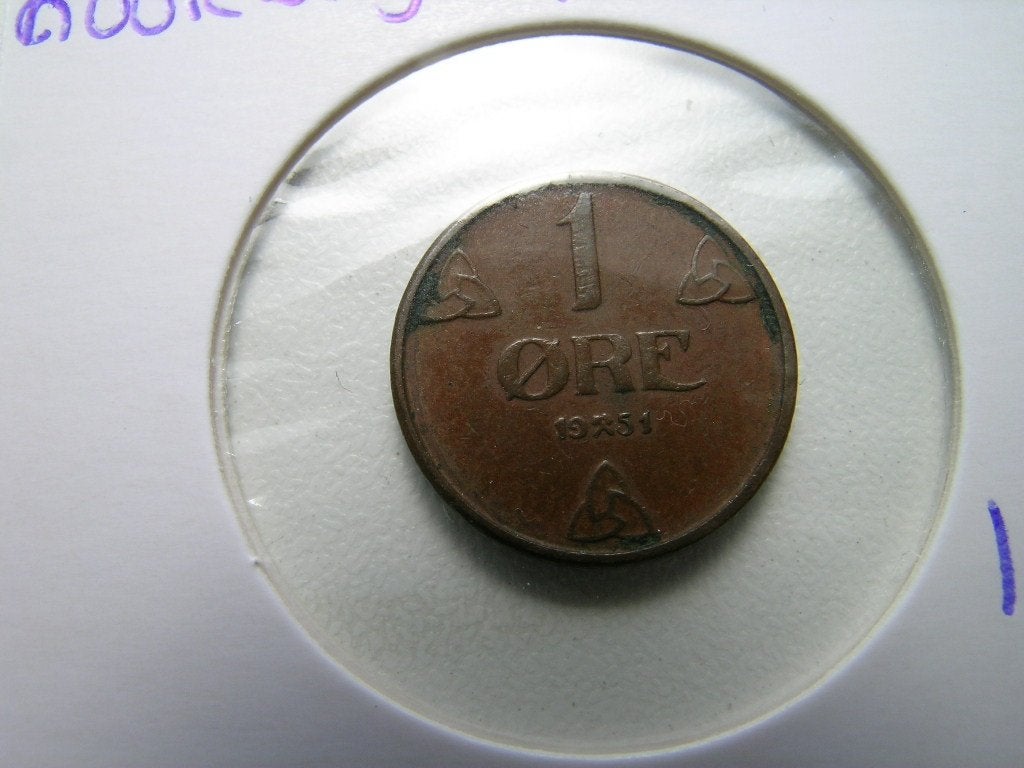 Ore 1951 Noorwegen, Ophalen of Verzenden, Overige landen, Losse munt