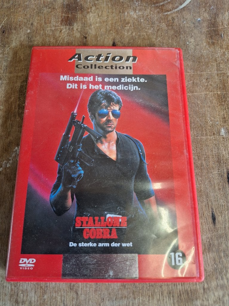 Oude DVD Cobra Sylvester Stallone Brigitte Nielsen 1986, Alle leeftijden, Ophalen of Verzenden, Zo goed als nieuw