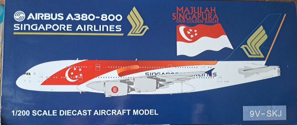 Singapore Airlines Airbus A380-841, Ophalen of Verzenden, Zo goed als nieuw, Schaalmodel