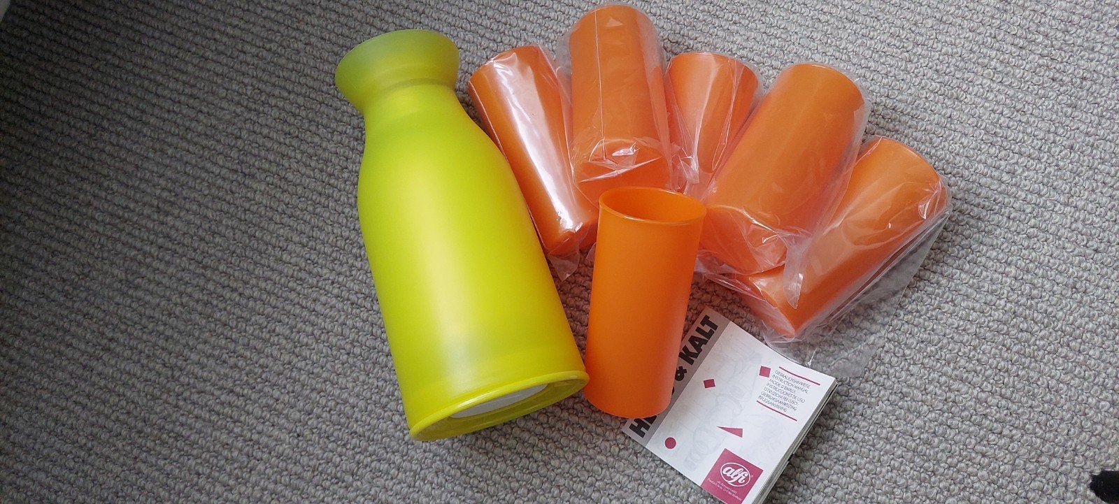 Vintage zeldzame Alfi isoleerkan/thermoskan met bekers, Overige typen, Nieuw, Ophalen of Verzenden, Overige merken
