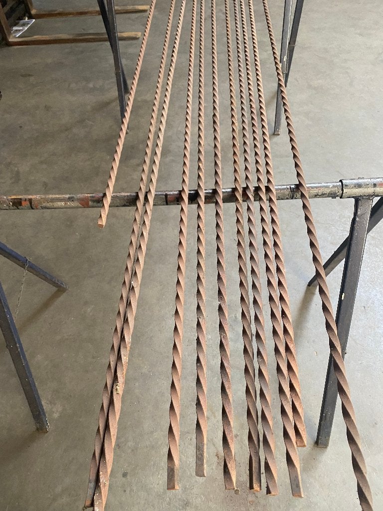 Getordeerd staven 12 mm vierkant staal, Doe-het-zelf en Verbouw, Metalen, Ophalen, Nieuw, IJzer