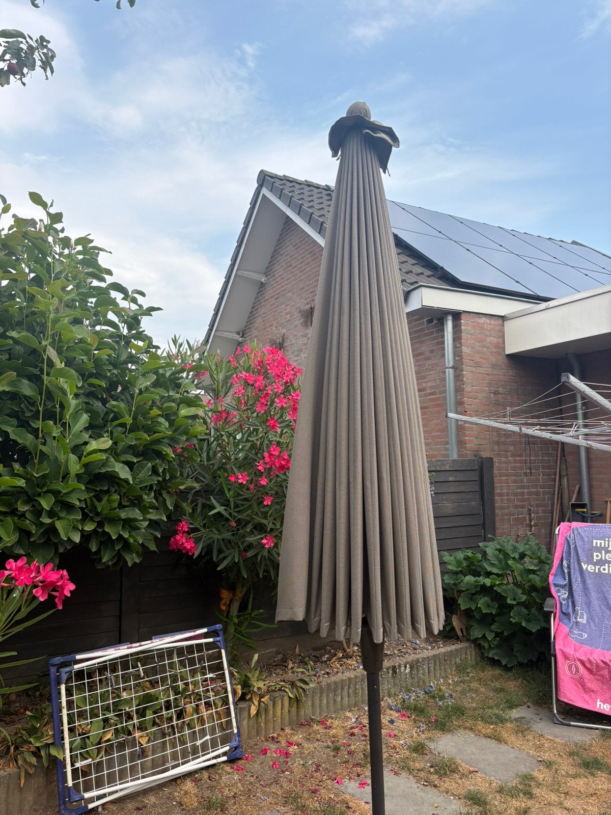 4SO 300cm stokparasol, Tuin en Terras, Parasols, Ophalen, Zo goed als nieuw, 3 tot 4 meter, Stokparasol