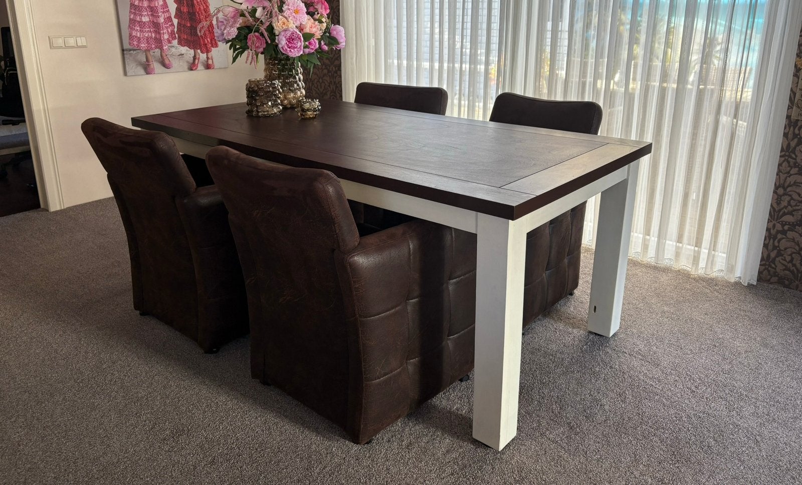 Eetkamer set, Ophalen, Gebruikt, 4 tot 6 stoelen