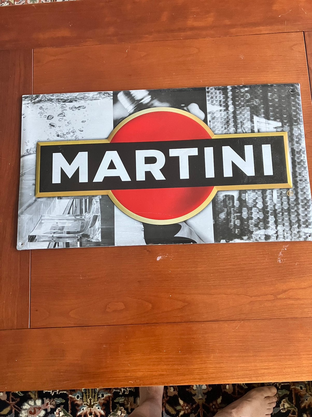 Groot Martini bord met relief, Verzamelen, Merken en Reclamevoorwerpen, Ophalen, Zo goed als nieuw, Reclamebord