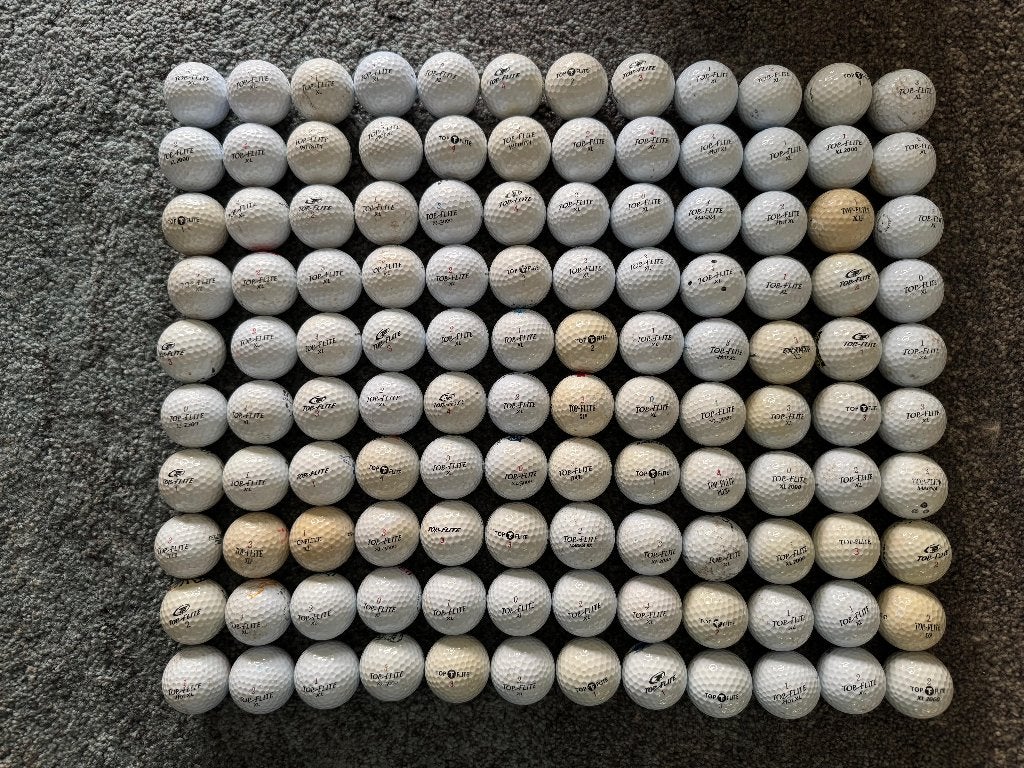 120 gebruikte golfballen Top-Flite, Ophalen, Gebruikt, Bal(len), Overige merken