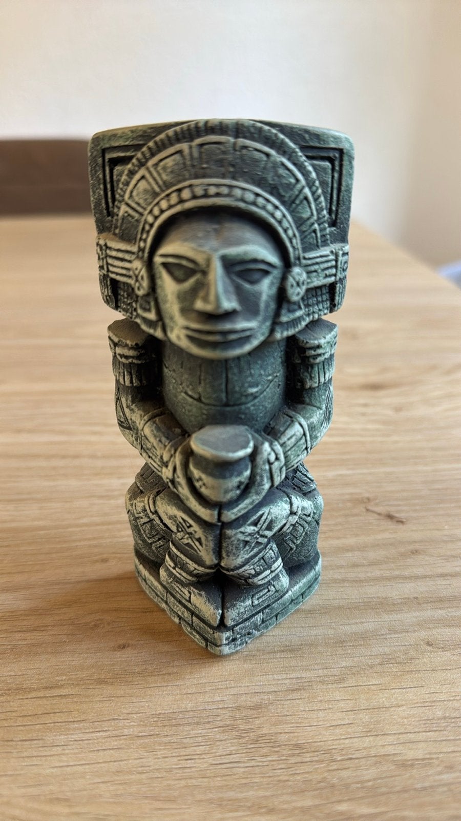 Set van 3 Egyptische en Azteekse beelden, Ophalen of Verzenden, Handgemaakt, 20 - 50 cm, Steen of Keramiek