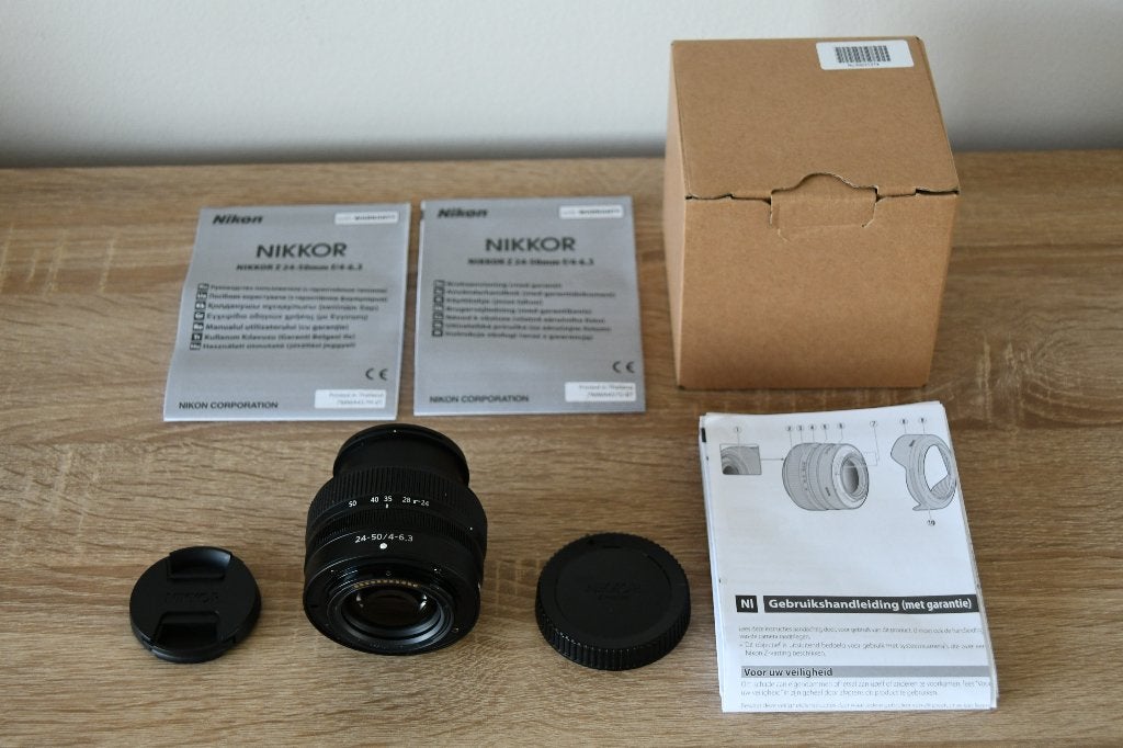 Nikon NIKKOR Z 24-50mm f/4-6.3 Full Frame groothoek zoomlens, Ophalen, Handmatige focus, Nikon Z-mount, Groothoeklens