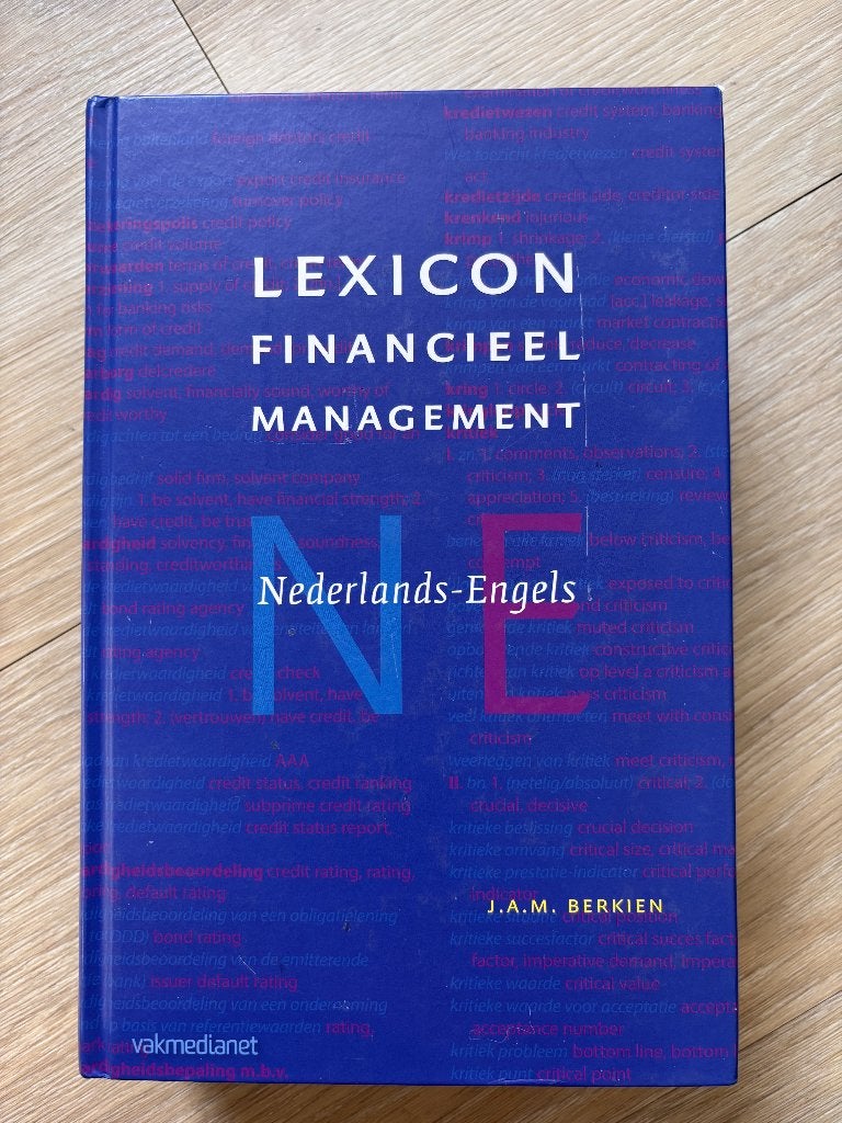 Lexicon Financieel Management Complete Set (1 & 2), Z.g.a.n., Boeken, Ophalen, Zo goed als nieuw, Management, J.A.M. Berkien