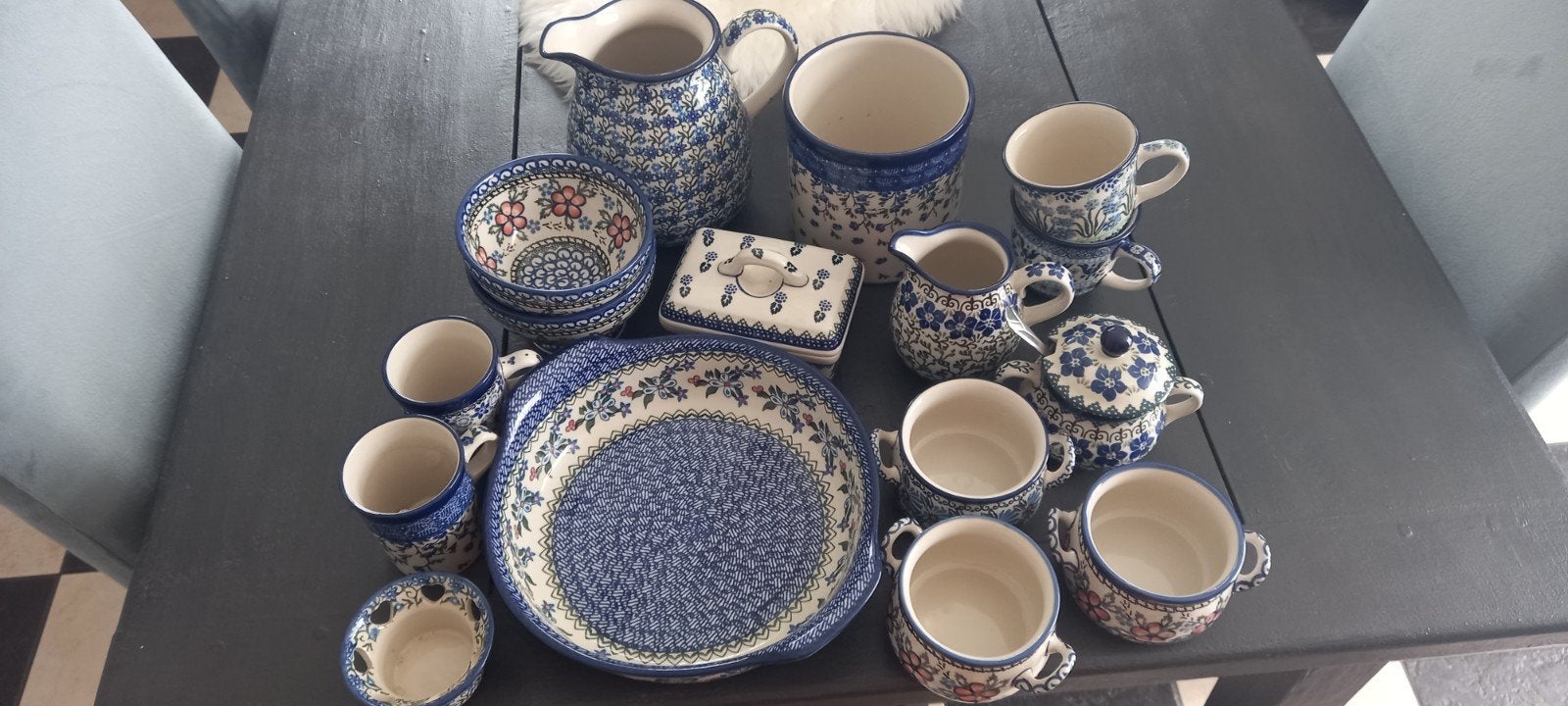 Prachtig Bunzlau Servies - Diverse Stukken, Ophalen, Gebruikt, Overige merken, Compleet servies