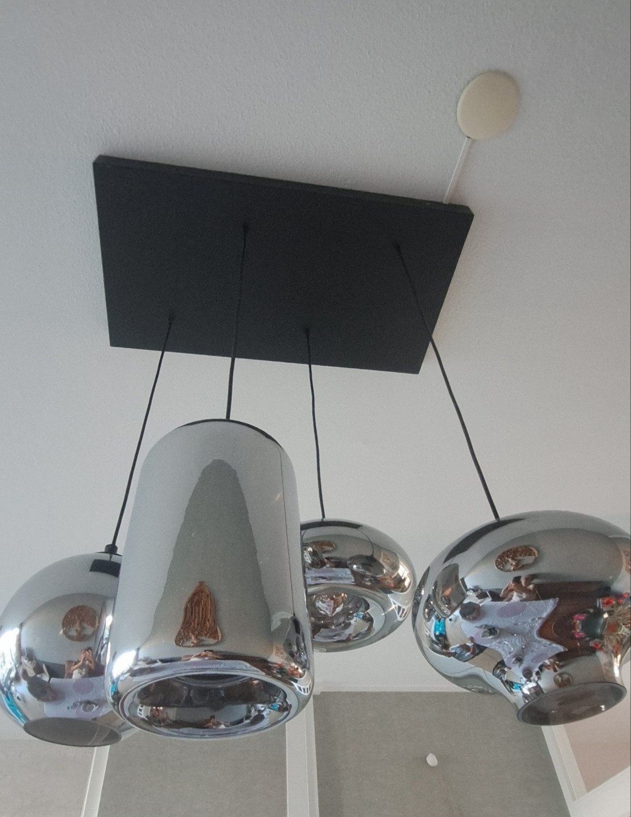 Hanglampen Blubs - Mondgeblazen Glas - Smokey, Ophalen, Zo goed als nieuw, Glas, Sfeervol
