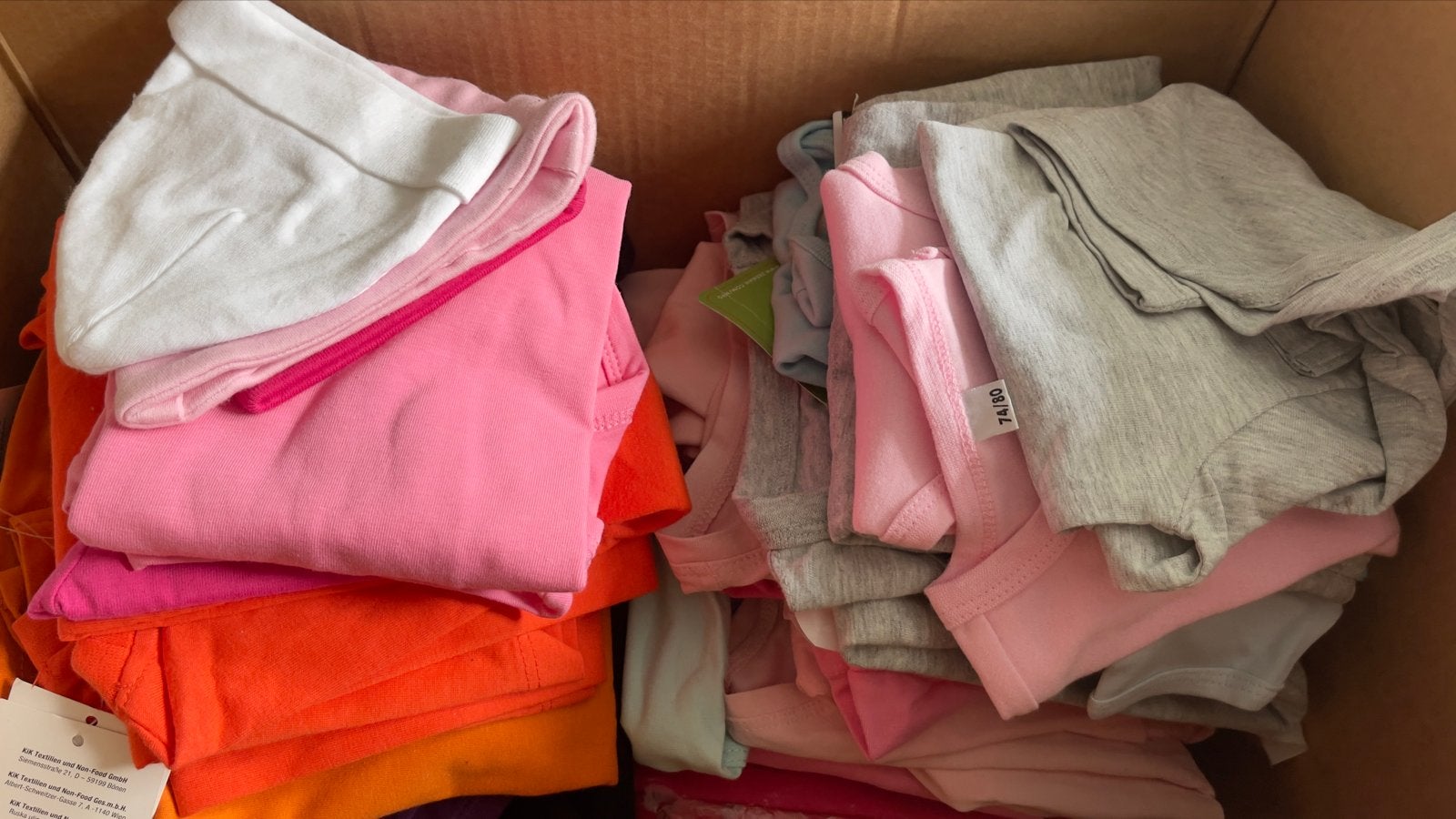 Grote doos met diverse kleding: kinder, dames, heren, Ophalen of Verzenden, Nieuw, Overige maten