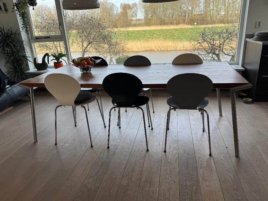 6st eetkamerstoel Danerka Rondo, Ophalen, Zo goed als nieuw, Grijs, Vijf, Zes of meer stoelen